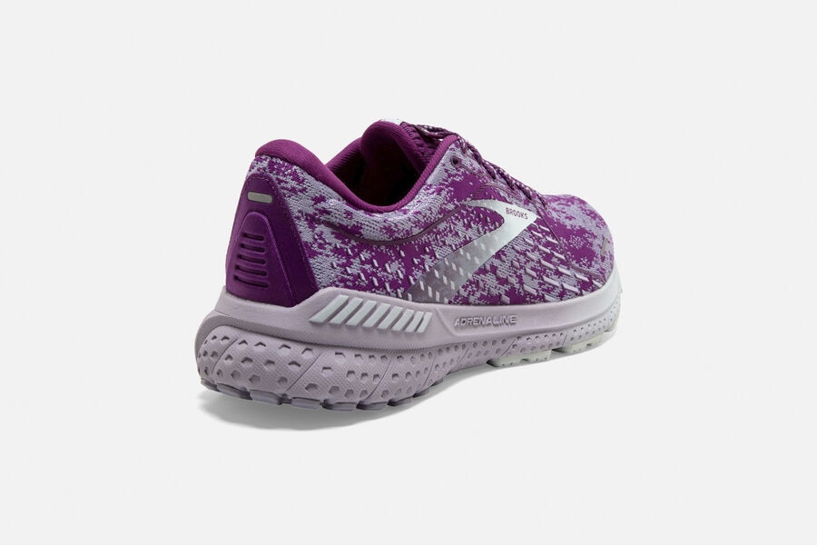 Brooks Israel Adrenaline GTS 21 Road Running Shoes Womens - Purple/Silver - KJM-056832